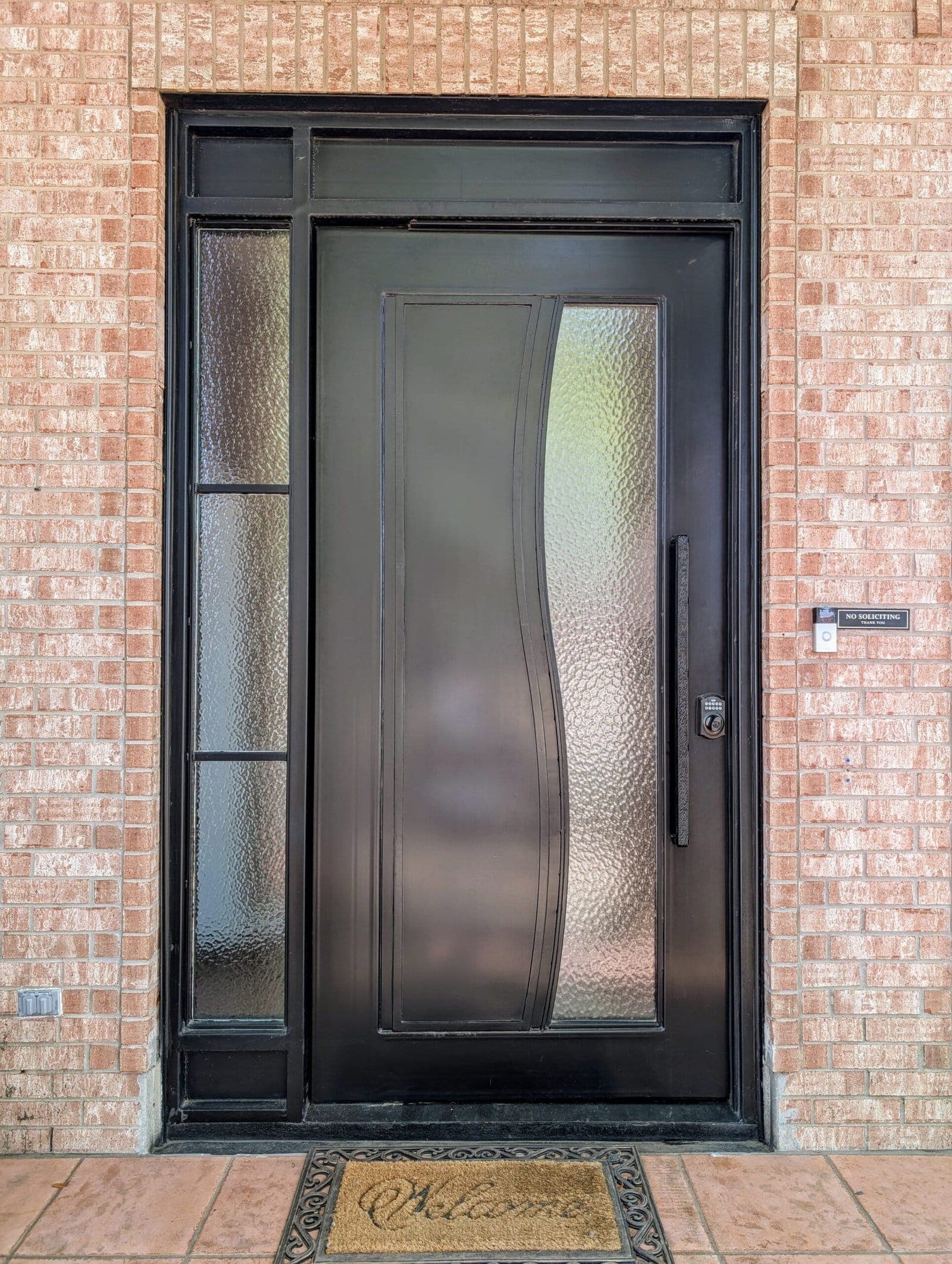 Custom wrought iron door fabrication, additional view