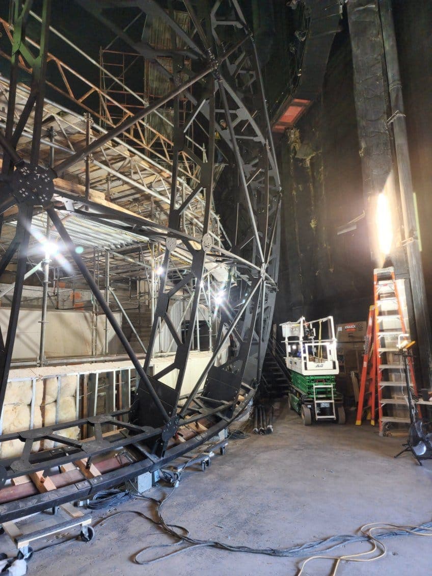 Welding and metal fabrication work, on-site progress photo