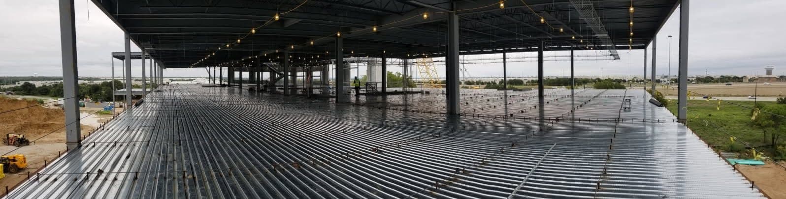 Welding and metal fabrication work, on-site progress photo