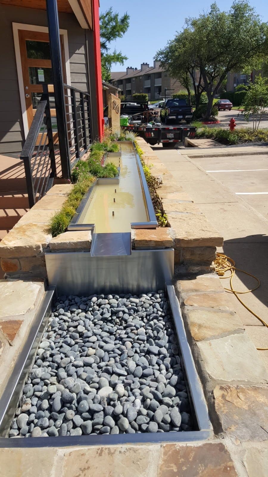 Welding and metal fabrication work, on-site progress photo