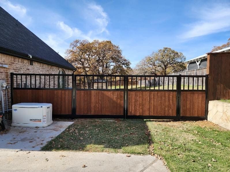 Custom wrought iron gate, residential installation