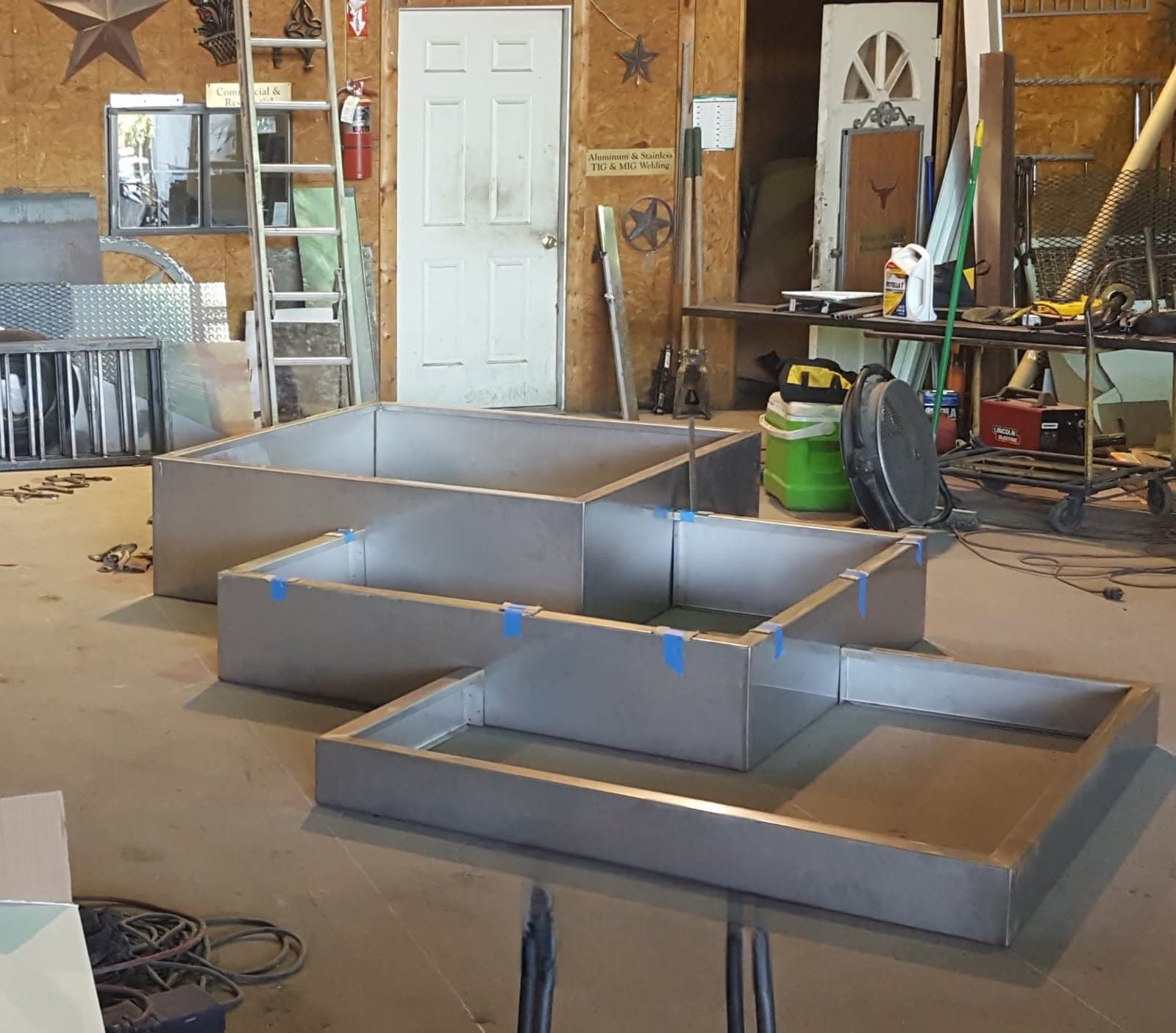 Multi-piece structural steel assembly, DFW commercial project