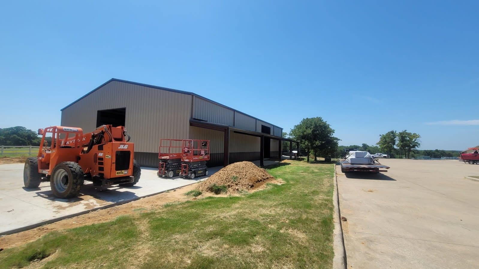 Completed 6,000 sq ft metal building, Denton, TX