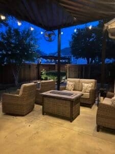 Matching custom steel pergolas, residential installation